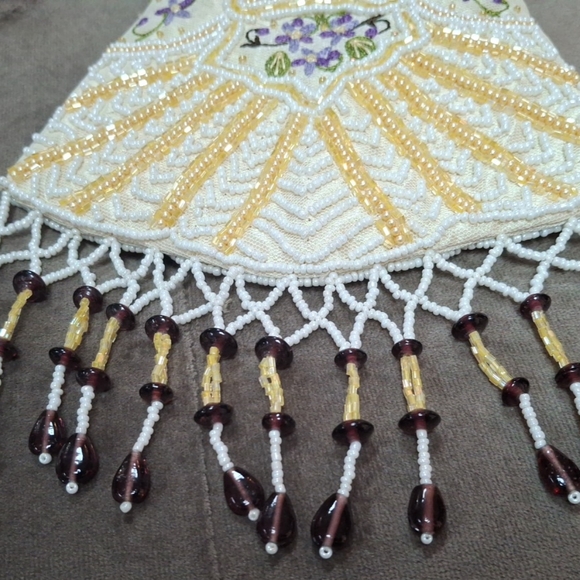 Victorian Trading Co beaded vintage look clutch purse - Picture 2 of 6